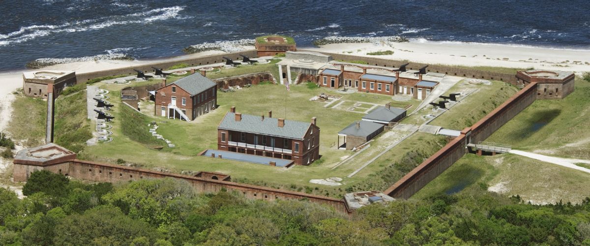 Historical Fort Clinch aerial view