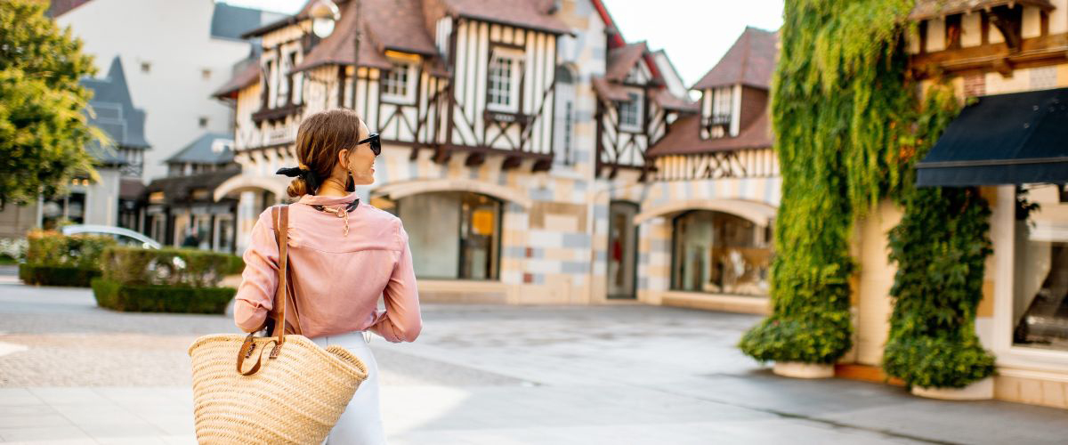 Woman traveling France