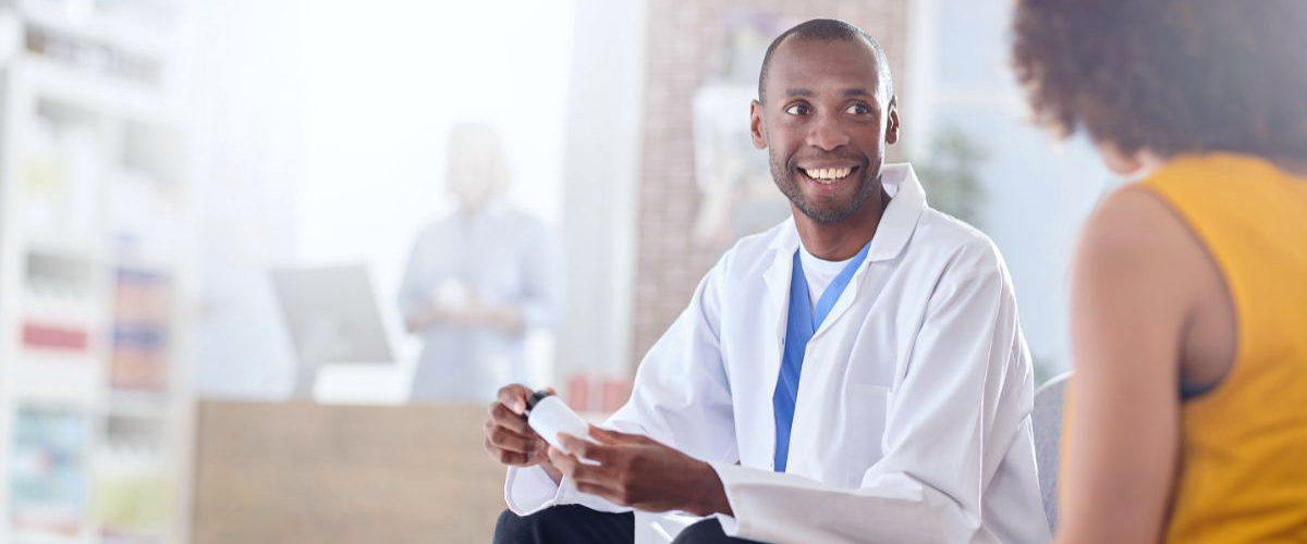 Nurse talking to a patient