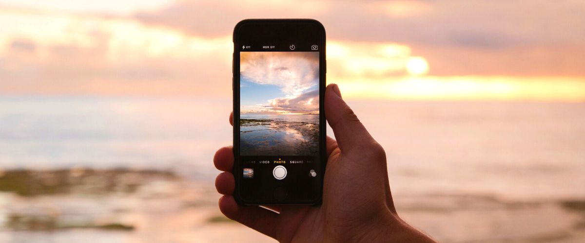 Taking a picture with iPhone