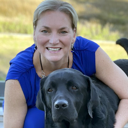 Jen Rogers and her dog