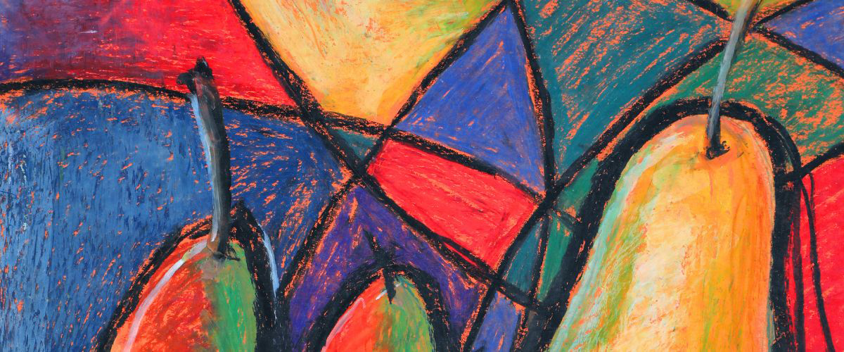 Colorful pastel drawing