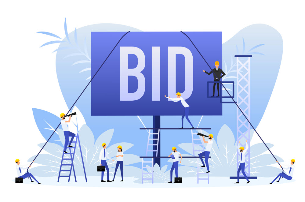 Bid-sign-construction