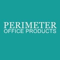 Green Square with Perimeter Office Products written in white upper case font.