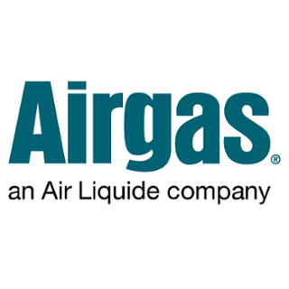 Airgas logo text of an Air Liquide company