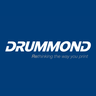 Drummond logo text of Rethinking the way you print