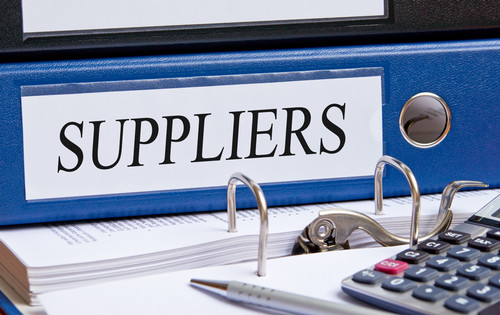 Suppliers binder with pen and calculator