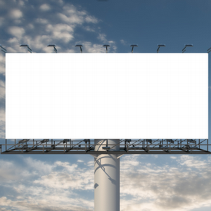 blank billboard with sky in the background