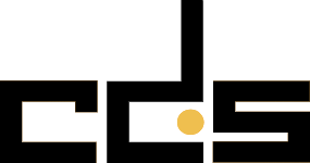 cds logo black letters in lower case.