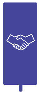 Handshake Icon on vertical banner