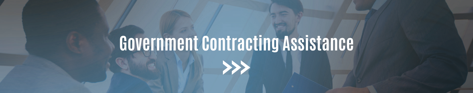 government contracting title over business people talking