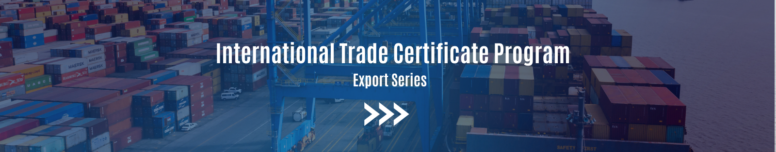 picture of port with event title overlay