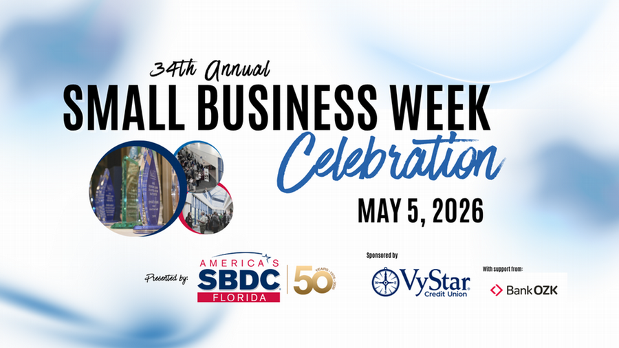 Title of event with sponsor logos and pictures of trophies