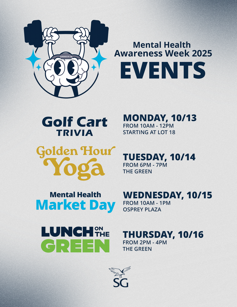 List of event for SG Mental Health Week 2025