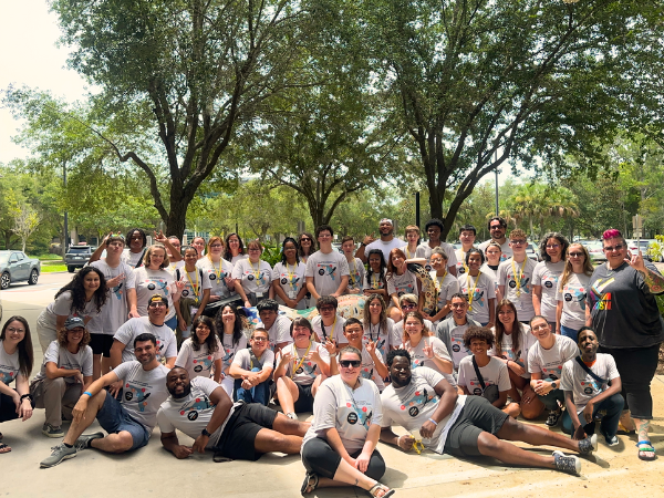 STEM Academy group photo outside of COEHS