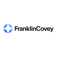 FranklinCovey logo with a blue geometric emblem next to the company name in black text.