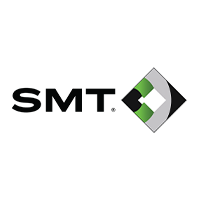 SMT logo with black “SMT” text and a diamond-shaped icon in black, gray, and green.