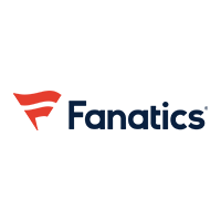 Fanatics logo with a red stylized “F” icon followed by the word “Fanatics” in dark blue.