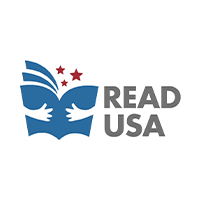 READ USA logo with a stylized blue open book and three red stars above it.