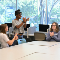 UNF students in the ASL Lab