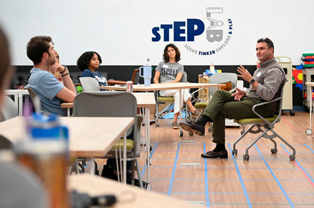 STEP lab students with instructor