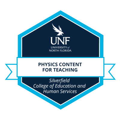 UNF Physics Content for Teaching SCOEHS badge.