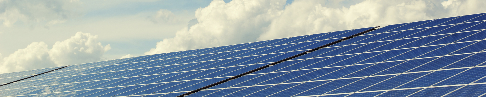 Sky and renewable energy solar panels