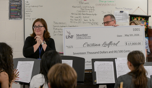 Gladys Prior Awards surprise visit teacher at Wolfson School for Advanced Studies