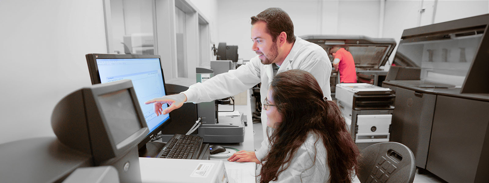 People working in the J and J Lab