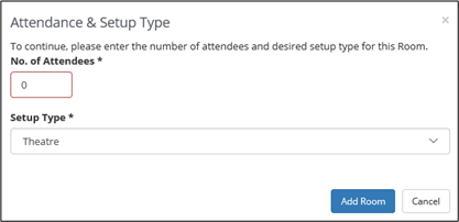 screenshot of Attendance & Setup Type page