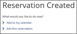 screenshot of Edit this Reservation link on webpage