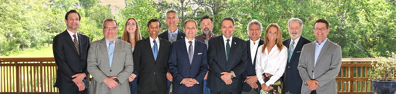 BOT members including President, Left to Right: Chris Lazzara, James Beasley, Amelia Dyal, Nik Patel, Steve Moore, Kevin Hyde, John Gol, Moez Limayem, Jay Demetree, Allison Korman Shelton, Paul McElroy, Jack Boyle