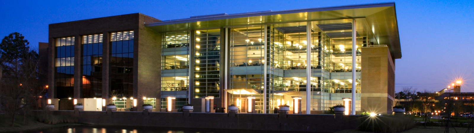 Campus Buildings at Night