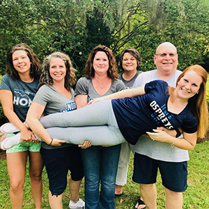 Photo of Bobbie Jo with her family outside