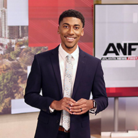 Brooks Baptiste at news studio