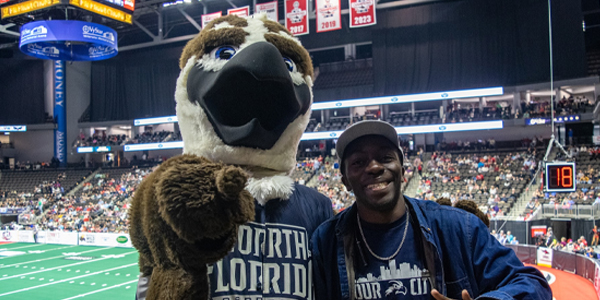 Ozzie With Sharks Fan
