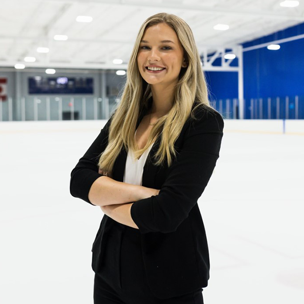 ana standing on the ice