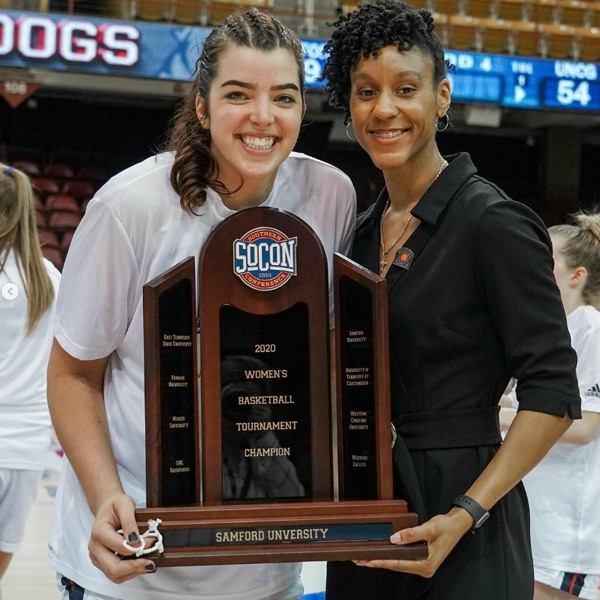 chandler with basketball trophy