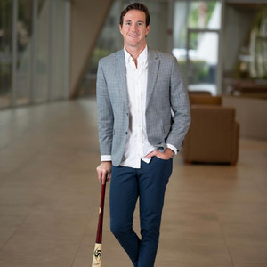 drew standing with bat