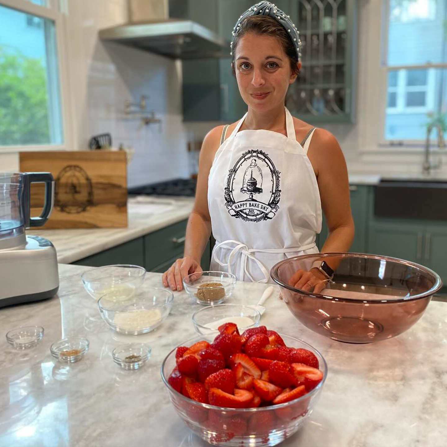 Amanda Axelrod hosting her cooking show
