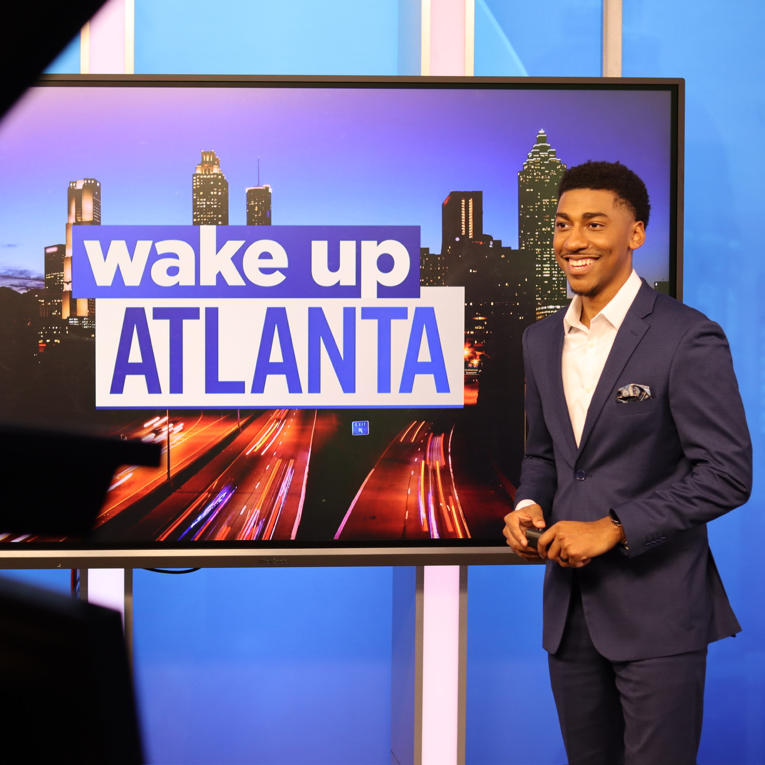 Brooks Baptiste presenting the morning news