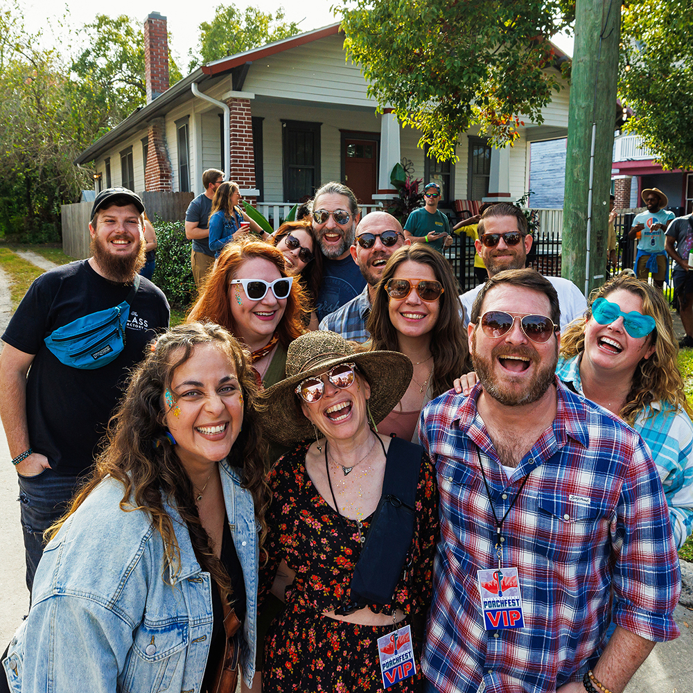 Liz and her team at Porchfest 2024
