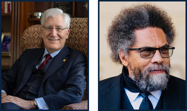 Robby George and Cornel West headshots