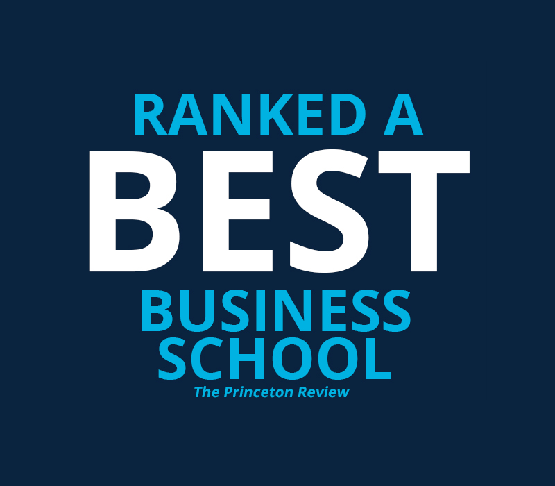 Ranked a Best Business School the Princeton Review