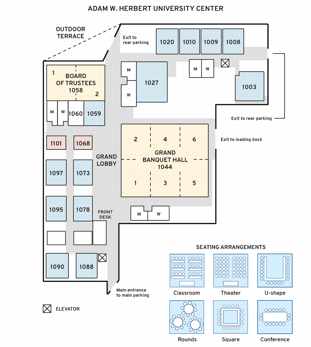 Herbert University Center Map